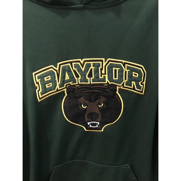 Baylor University Hoodie Mens L Green Cover One Collegiate Academia Streetwear - Picture 2 of 8